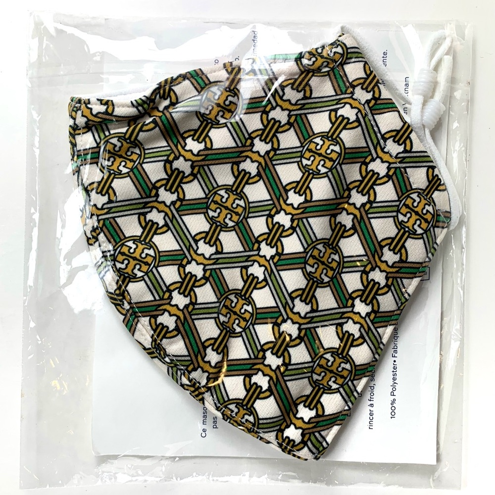 Tory Burch Designer Face Mask- Tory Chain Logo